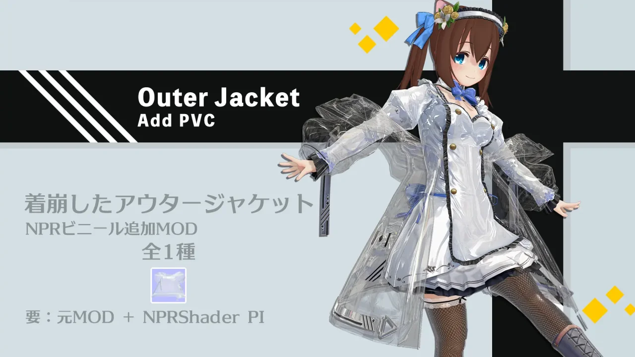 着崩したアウタージャケットNPRビニール追加